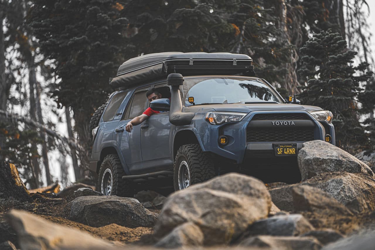 Side profile of 2021 Toyota 4Runner with truck suv wheels