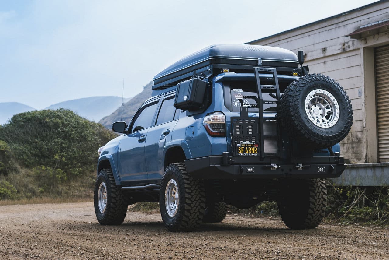 Rear view of 2021 Toyota 4Runner with truck suv wheels