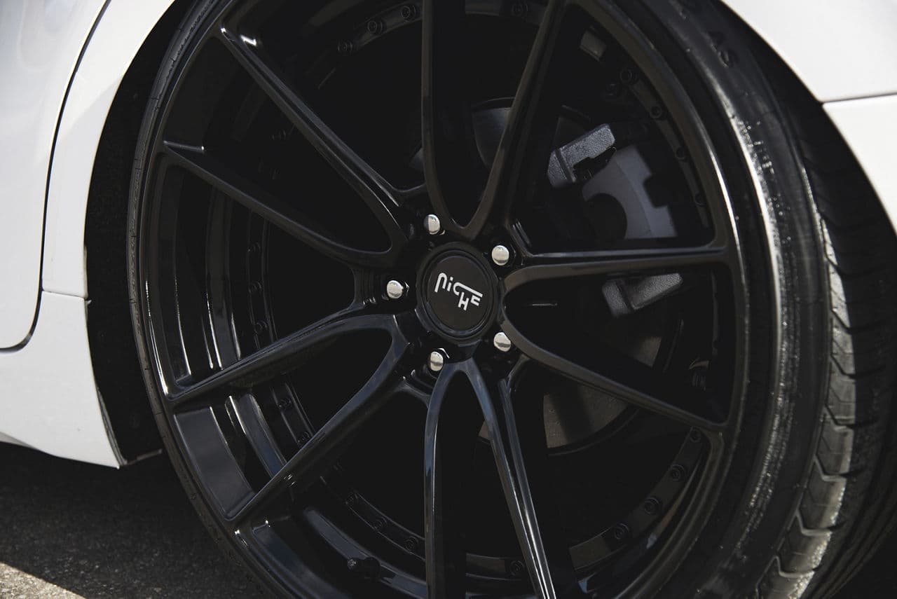 Rear view of 2021 Toyota Camry with wheels