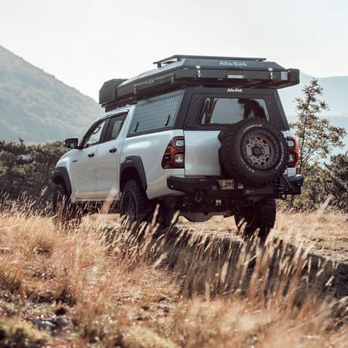 Detail view of 2021 Toyota Hilux with truck suv wheels
