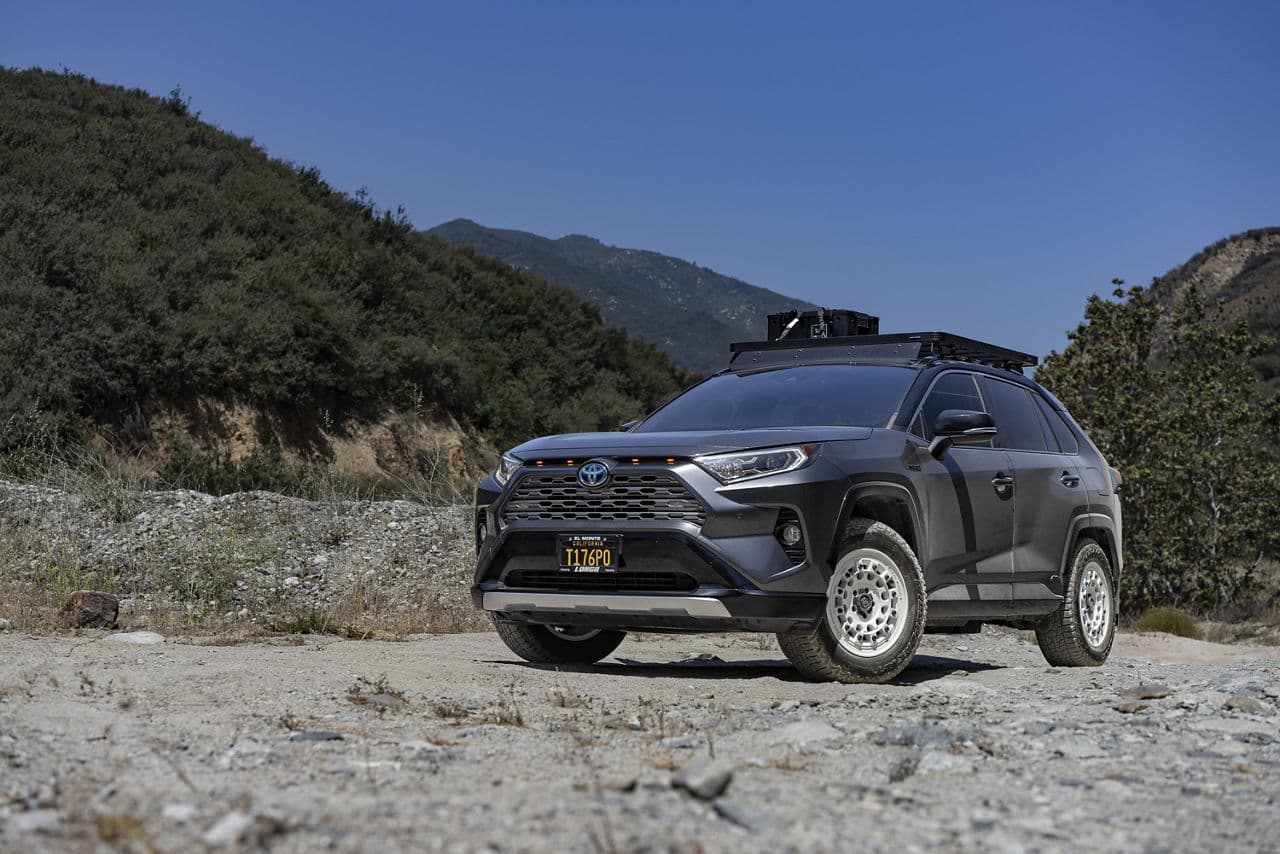 Detail view of 2021 Toyota RAV4 with wheels