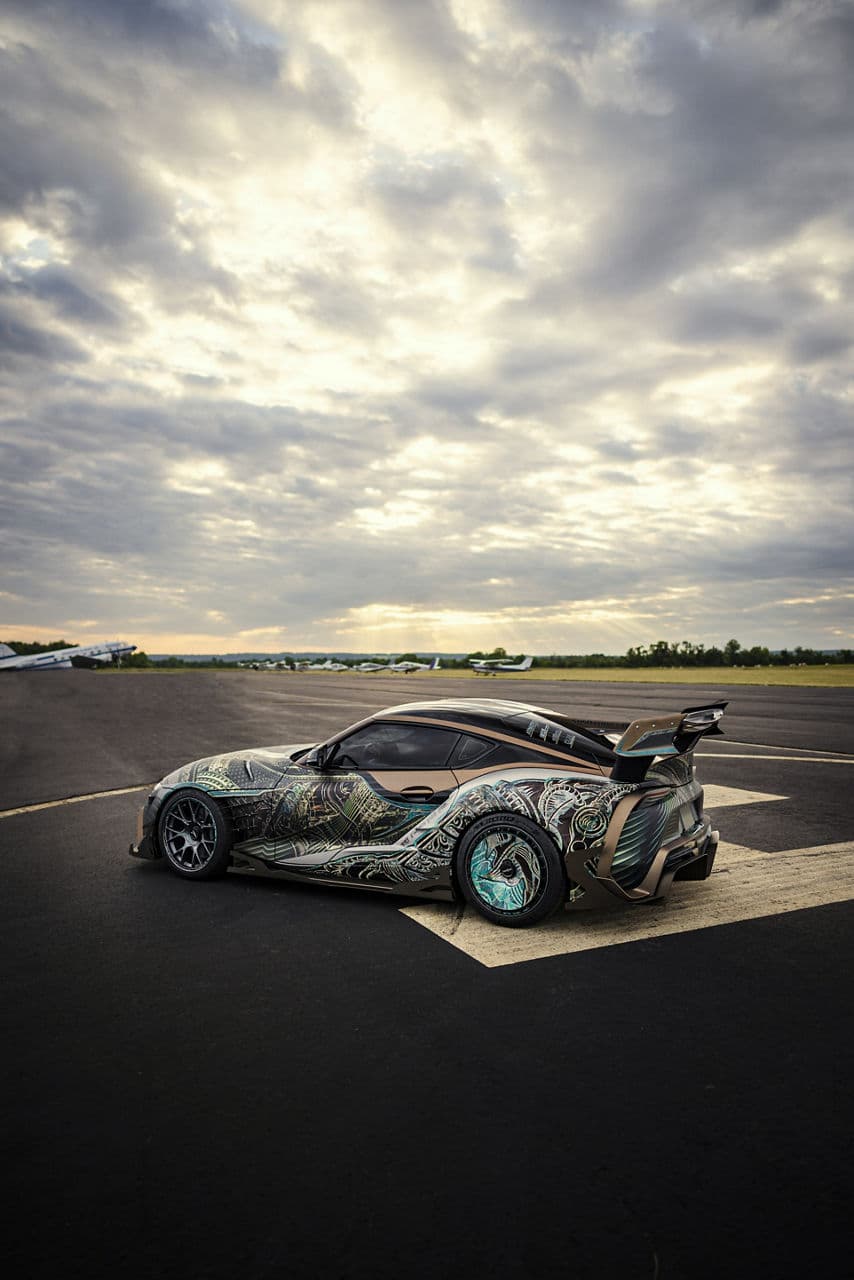 Side profile of 2021 Toyota Supra with wheels