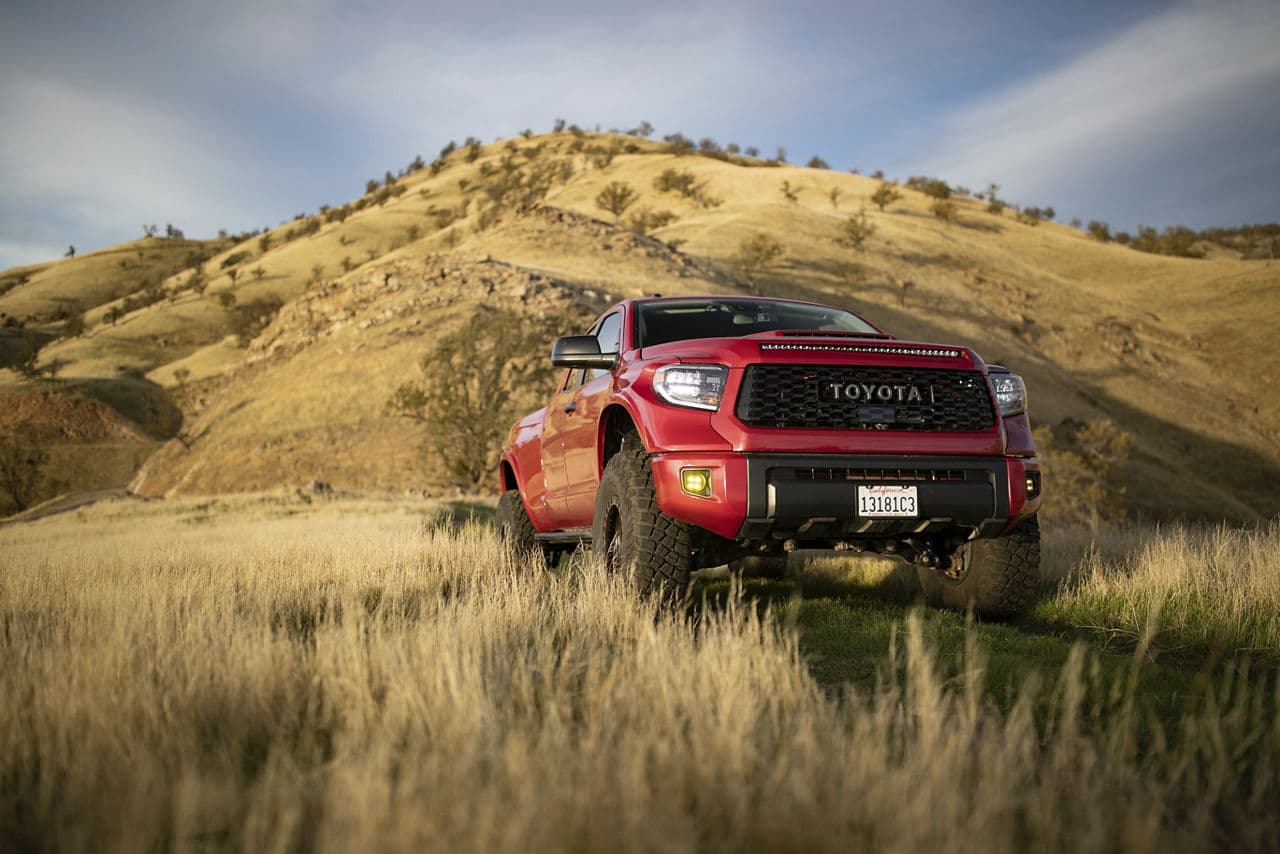 Side profile of 2021 Toyota Tundra with truck suv wheels