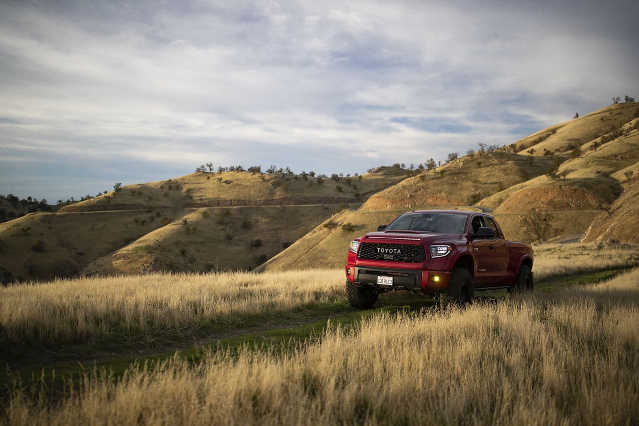 Rear view of 2021 Toyota Tundra with truck suv wheels