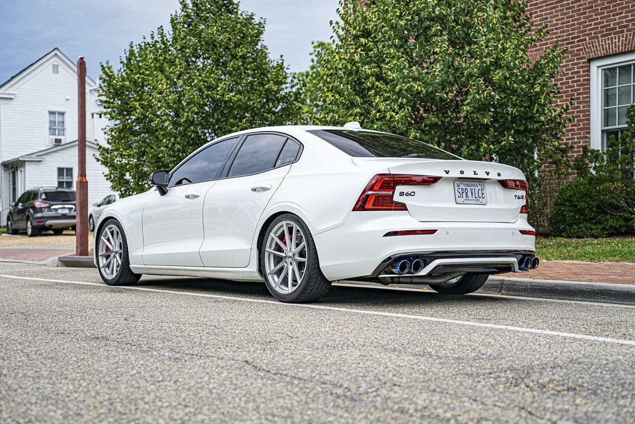 Front view of 2021 Volvo S60 with wheels