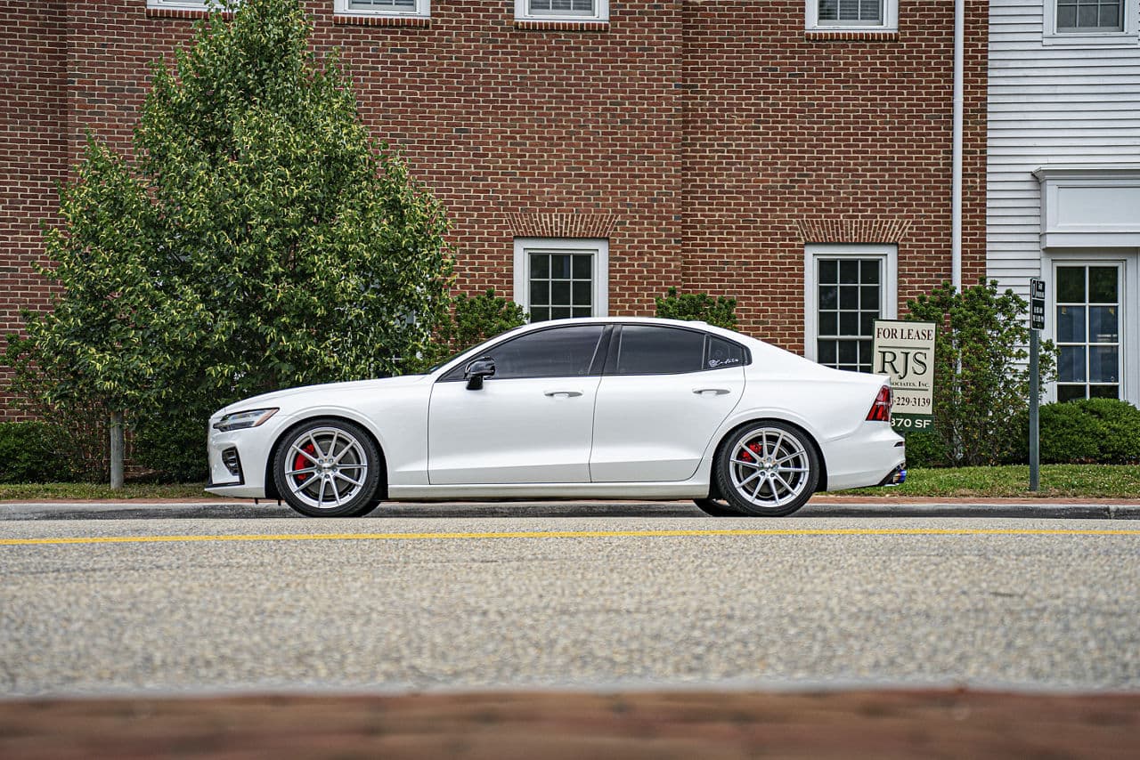 Side profile of 2021 Volvo S60 with wheels
