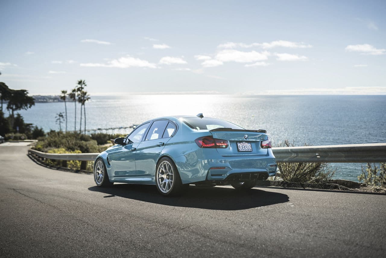 Front view of 2022 BMW M3 with wheels