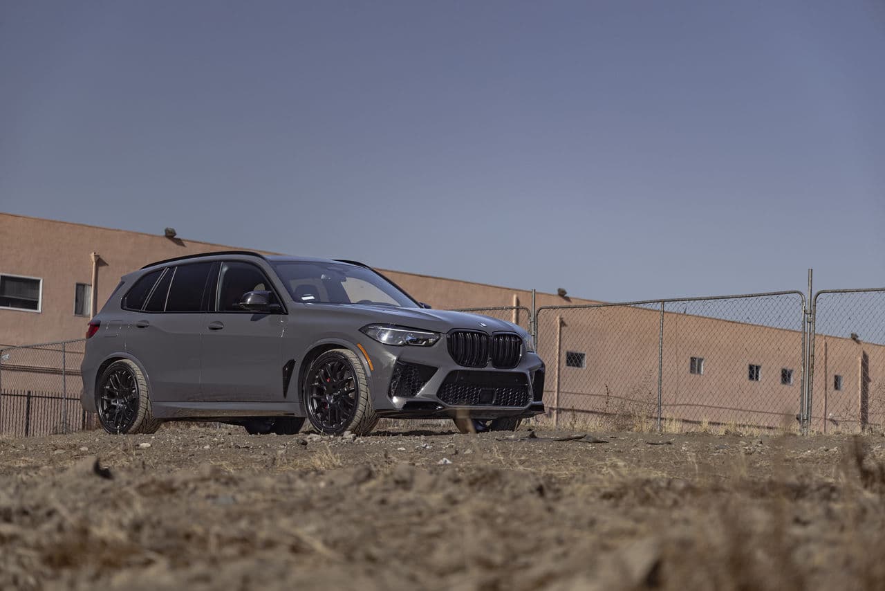 Front view of 2022 BMW X5M with wheels