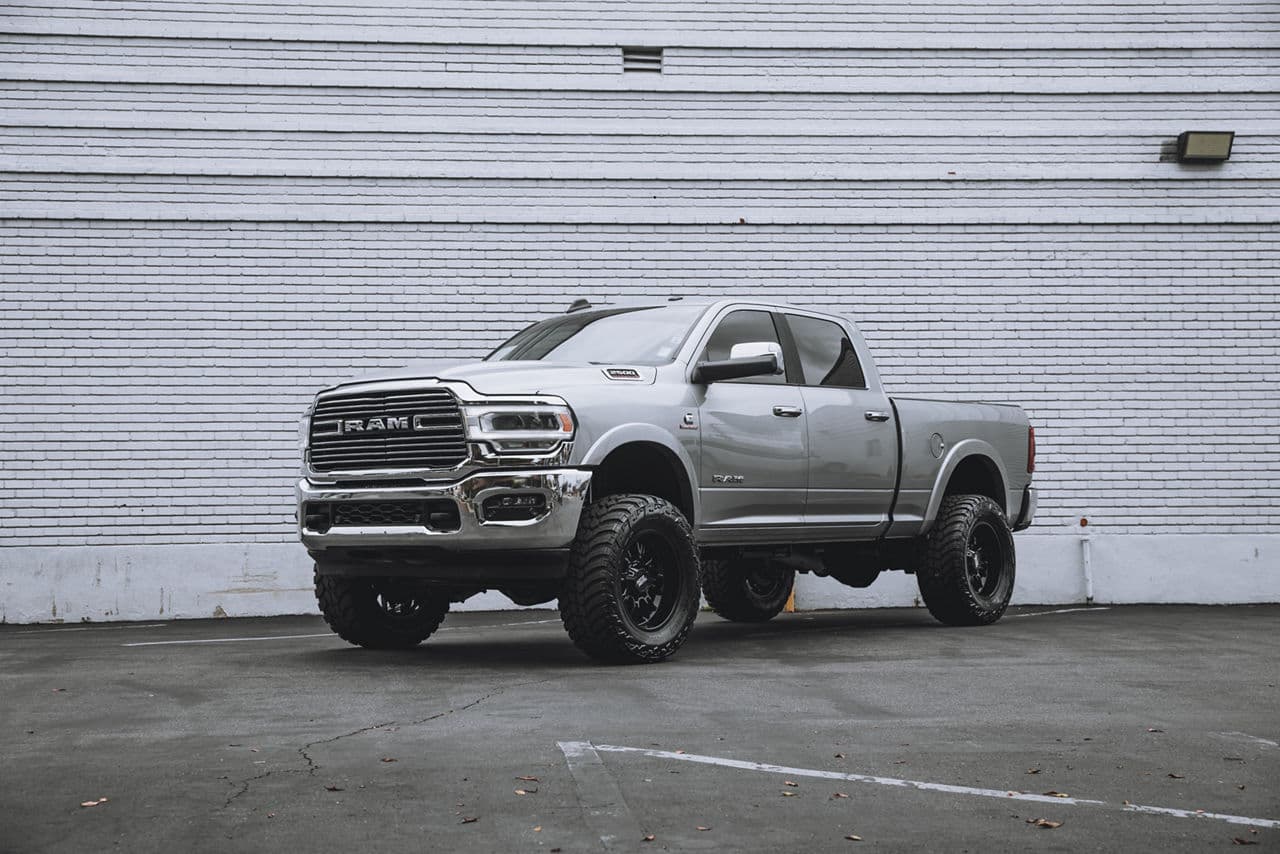 Front view of 2022 Dodge Ram with truck suv wheels