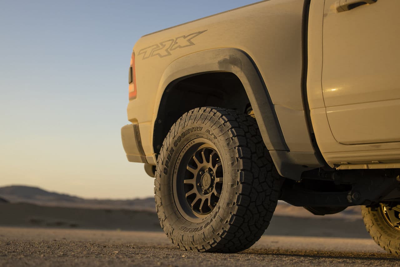 Interior of 2022 Dodge Ram TRX with truck suv wheels