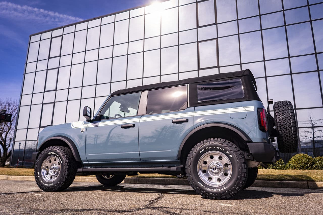 Interior of 2022 Ford Bronco with truck suv wheels