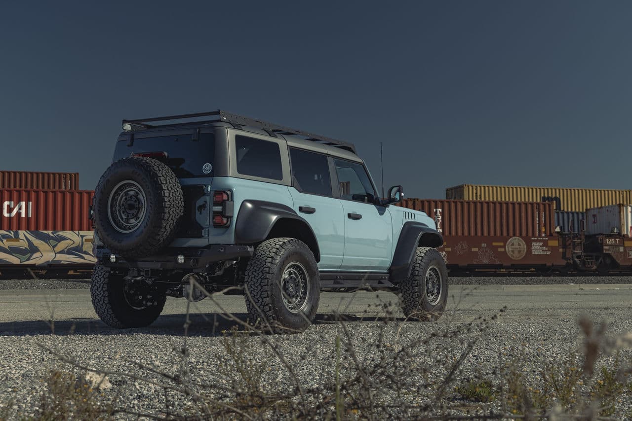 Detail view of 2022 Ford Bronco with wheels