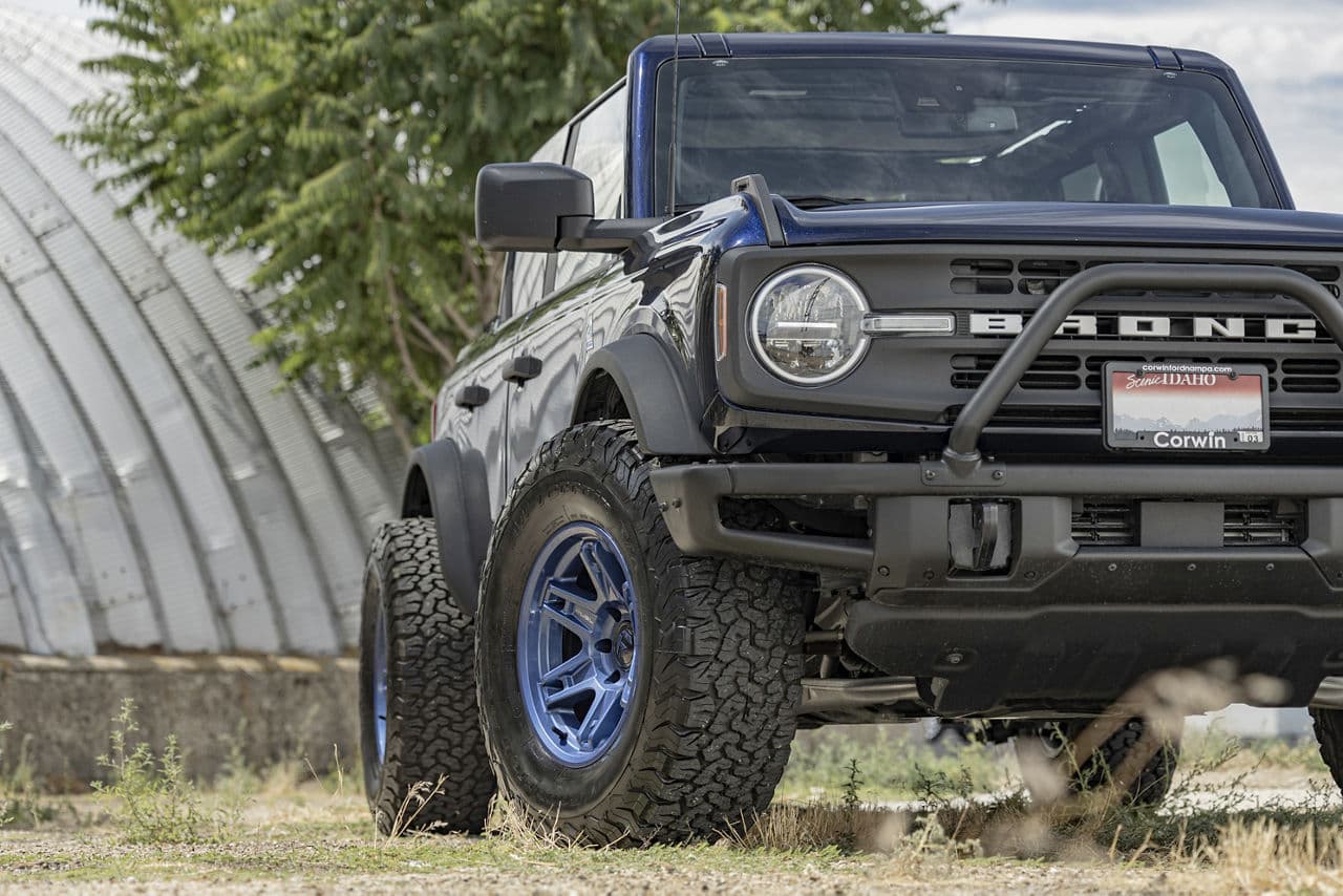 Interior of 2022 Ford Bronco with wheels