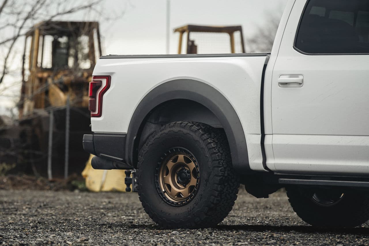 Interior of 2022 Ford F150 Raptor with truck suv wheels