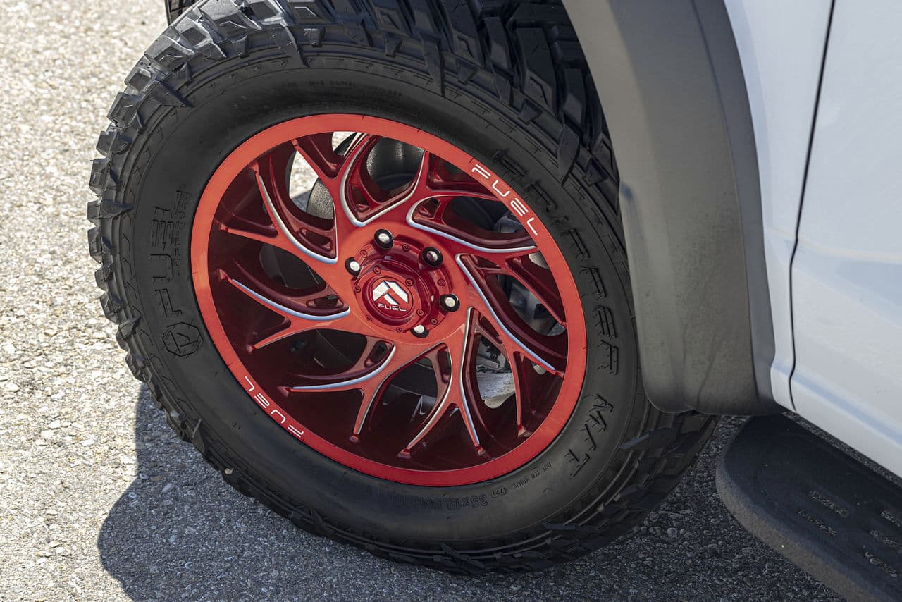 Detail view of 2022 Ford F150 Raptor with wheels