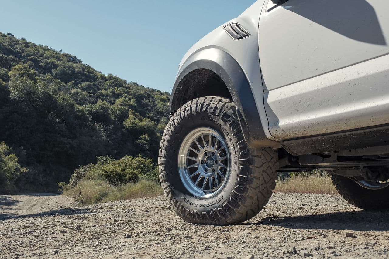 Interior of 2022 Ford F150 Raptor with wheels
