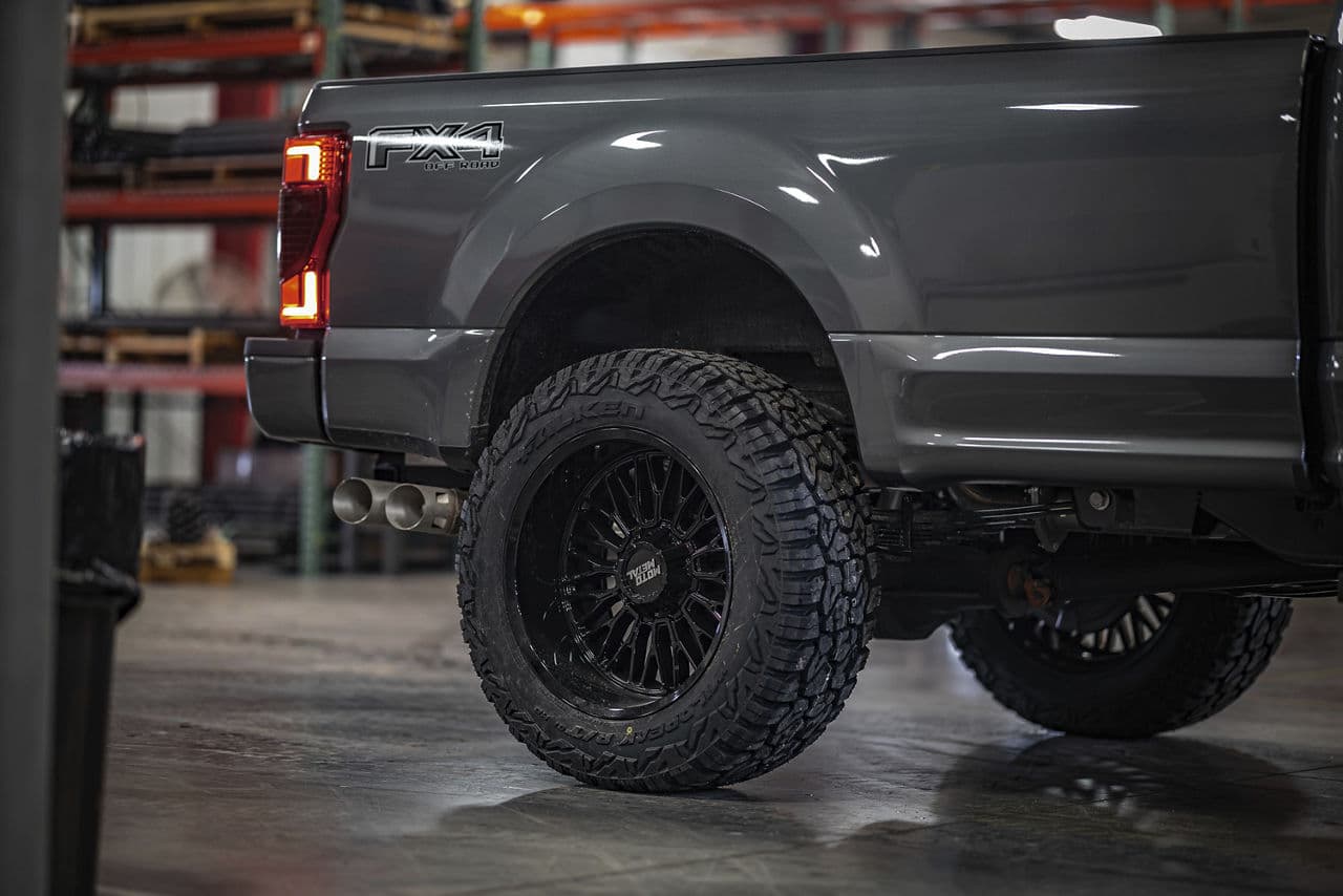 Interior of 2022 Ford F250 with truck suv wheels