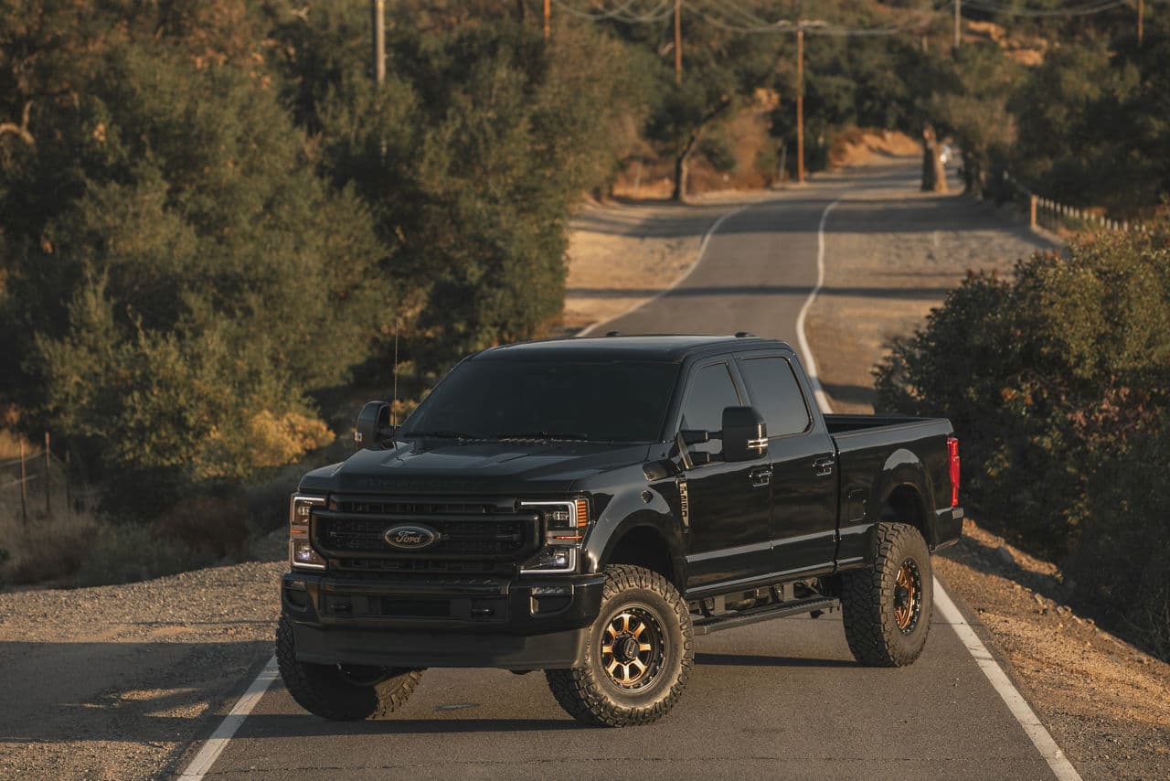 Interior of 2022 Ford F250 with wheels