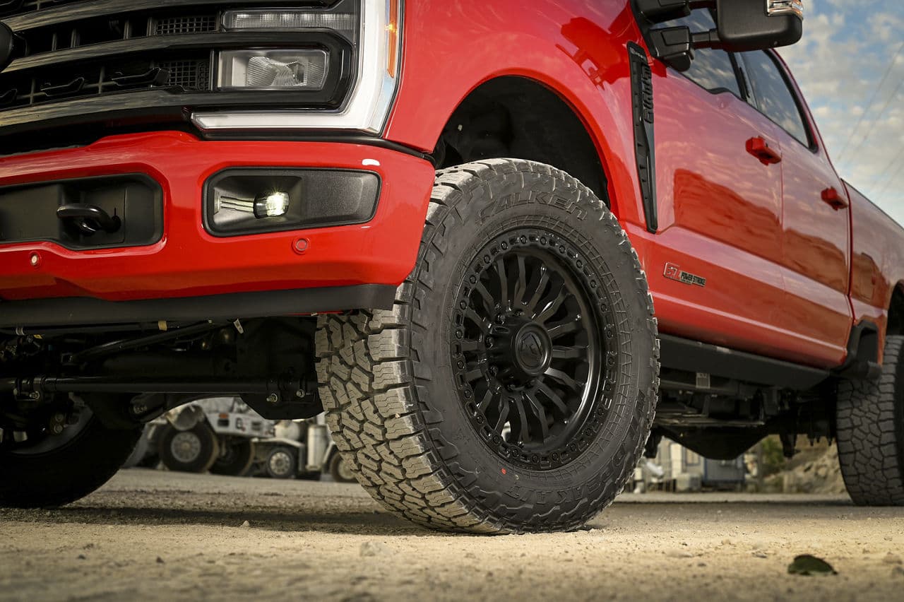 Interior of 2022 Ford F350 with wheels