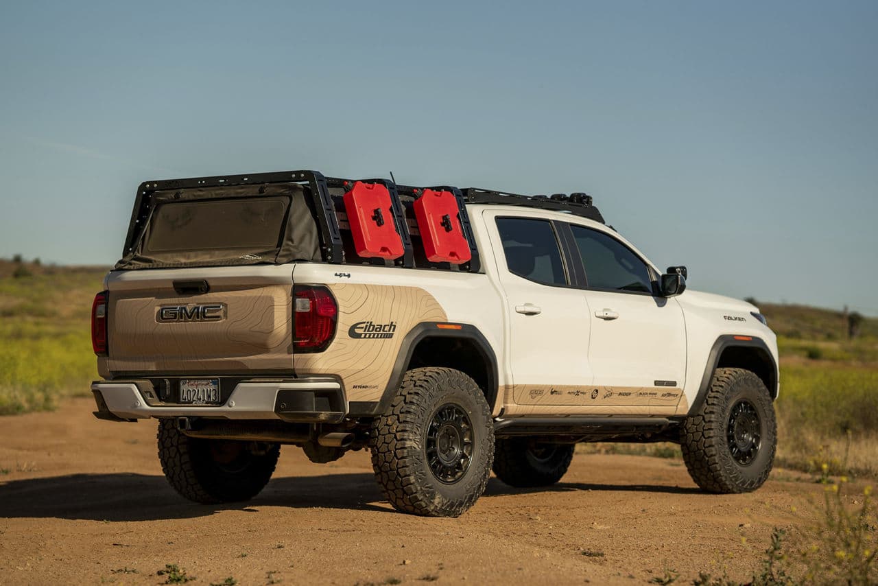 Rear view of 2022 GMC Canyon with truck suv wheels