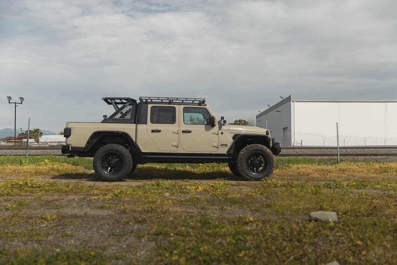 Interior of 2022 Jeep Gladiator with wheels