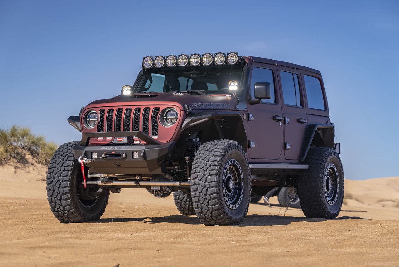 Side profile of 2022 Jeep Wrangler with wheels