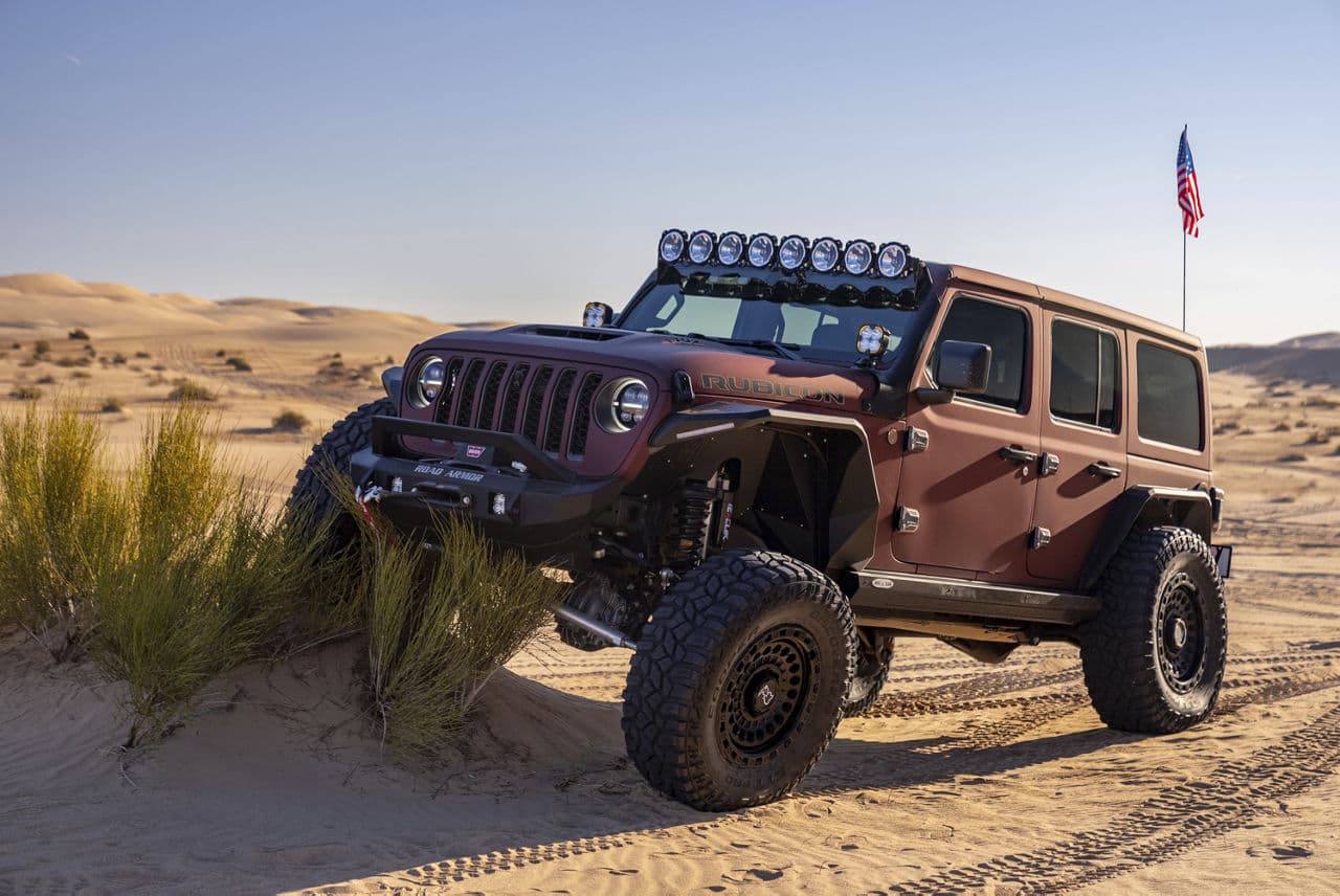 Detail view of 2022 Jeep Wrangler with wheels