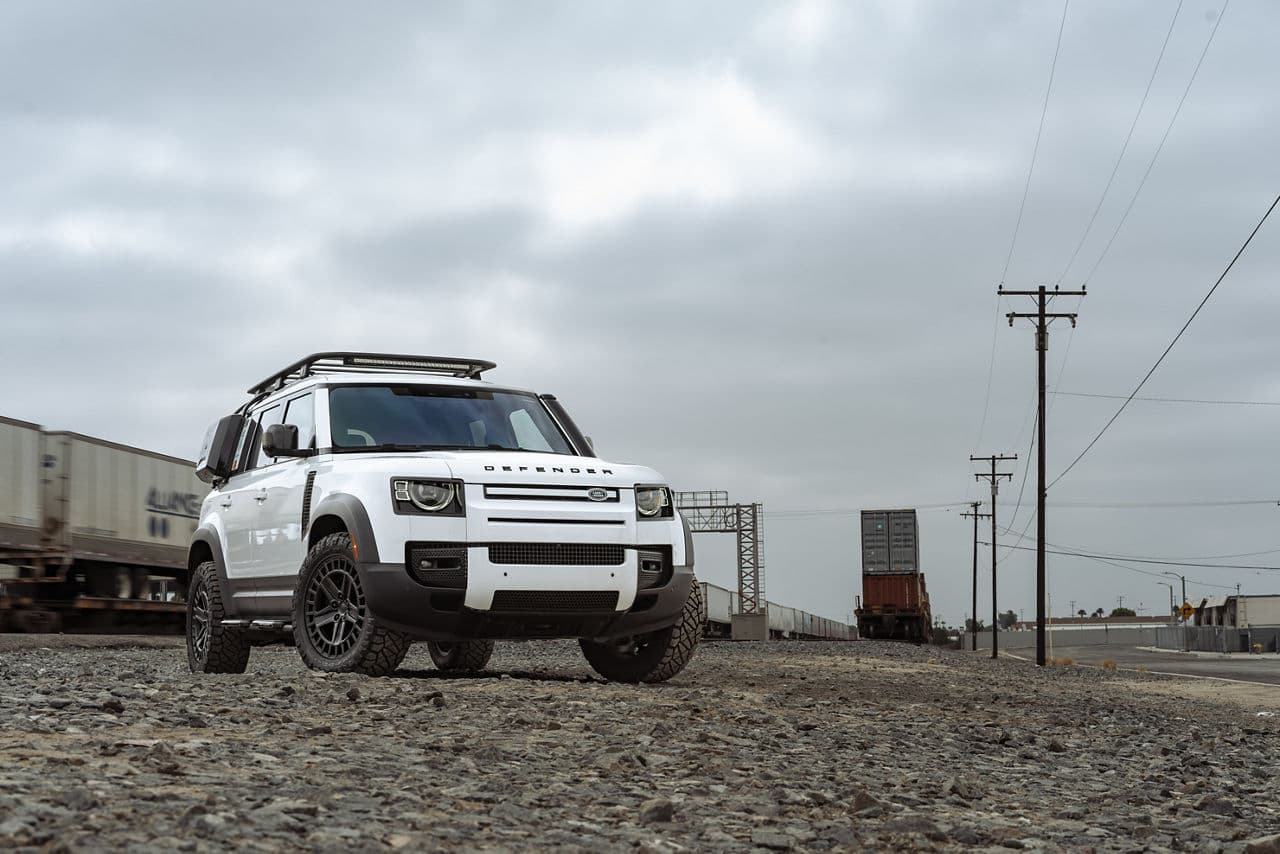 Detail view of 2022 Land Rover Defender with wheels