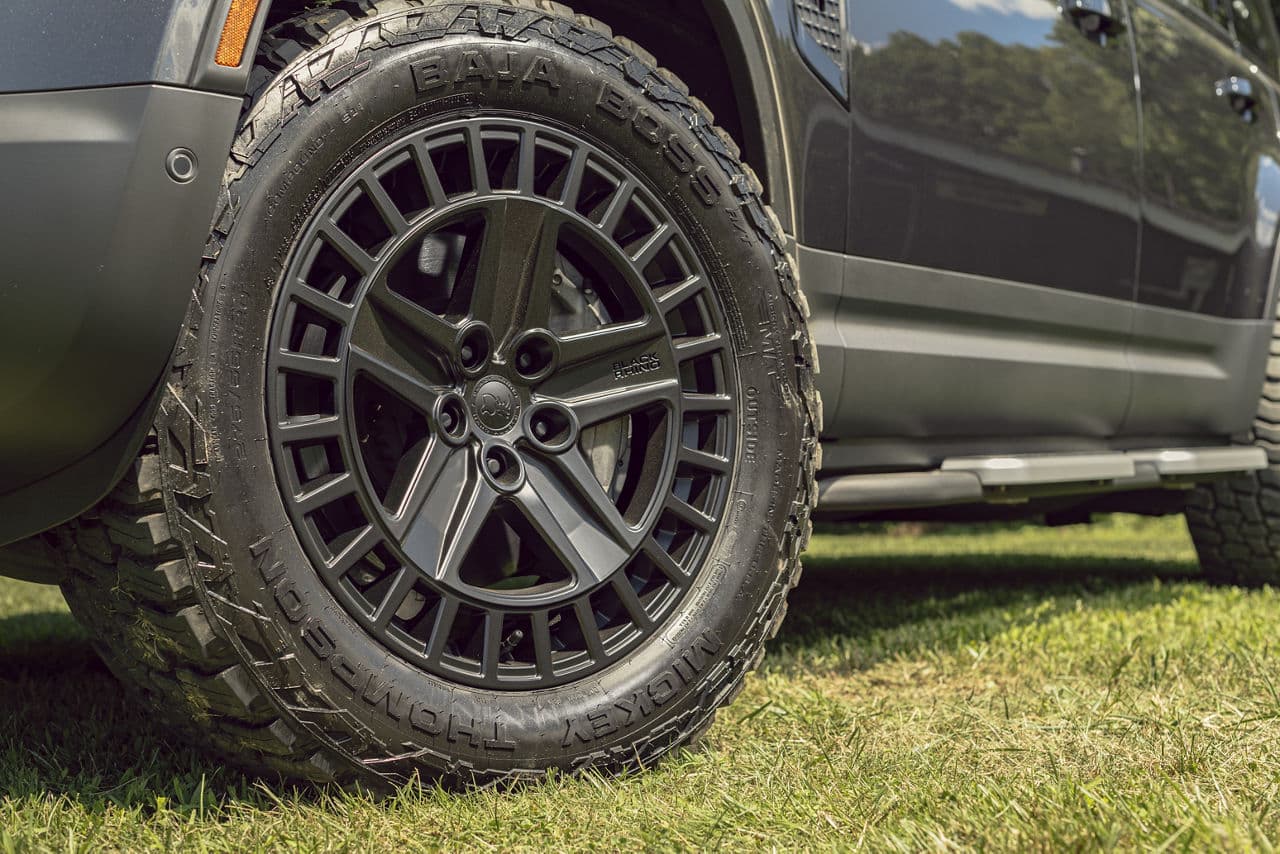 Detail view of 2022 Land Rover Defender with wheels