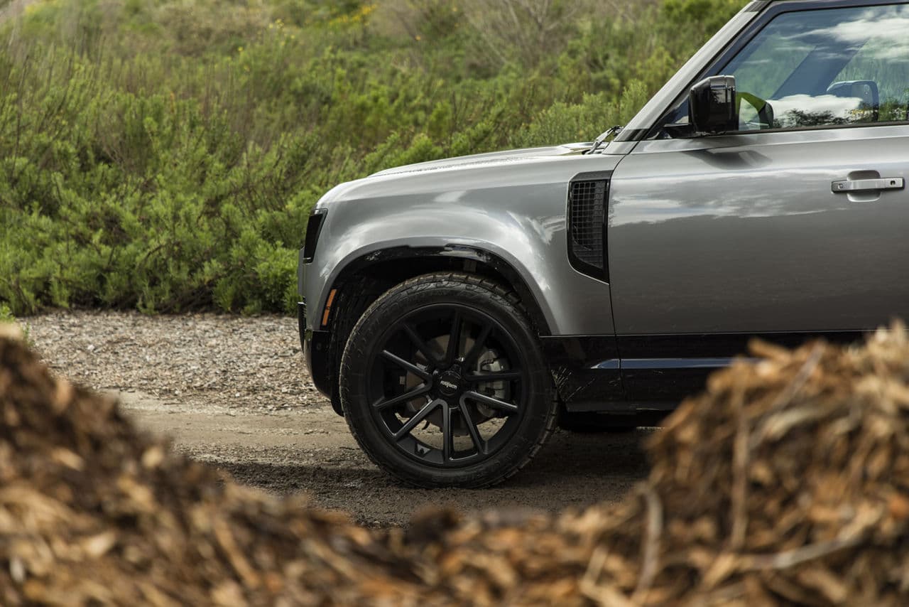 Detail view of 2022 Land Rover Defender with wheels