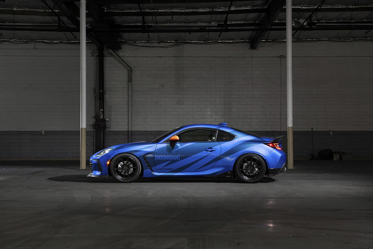Side profile of 2022 Subaru BRZ with wheels