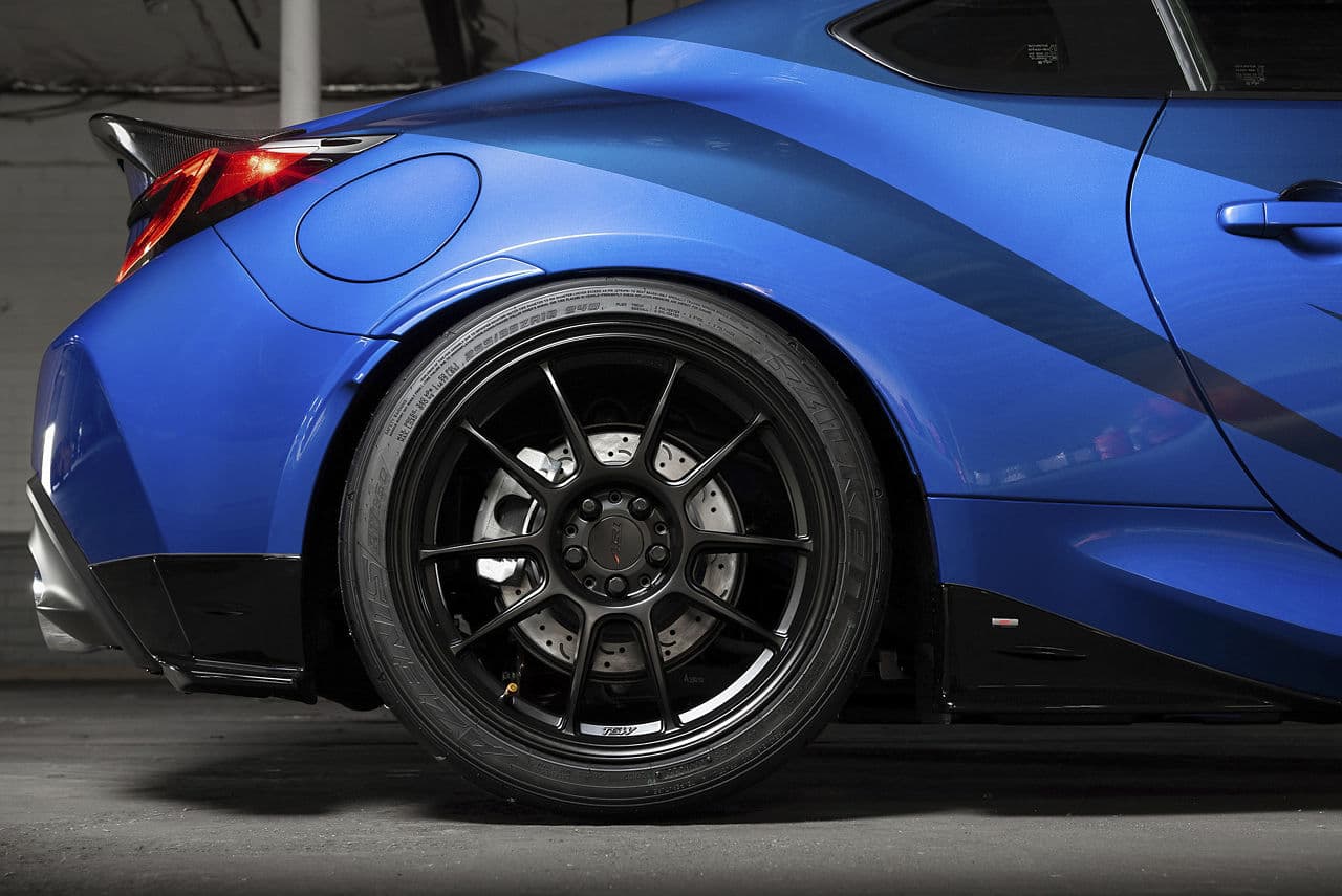 Rear view of 2022 Subaru BRZ with wheels