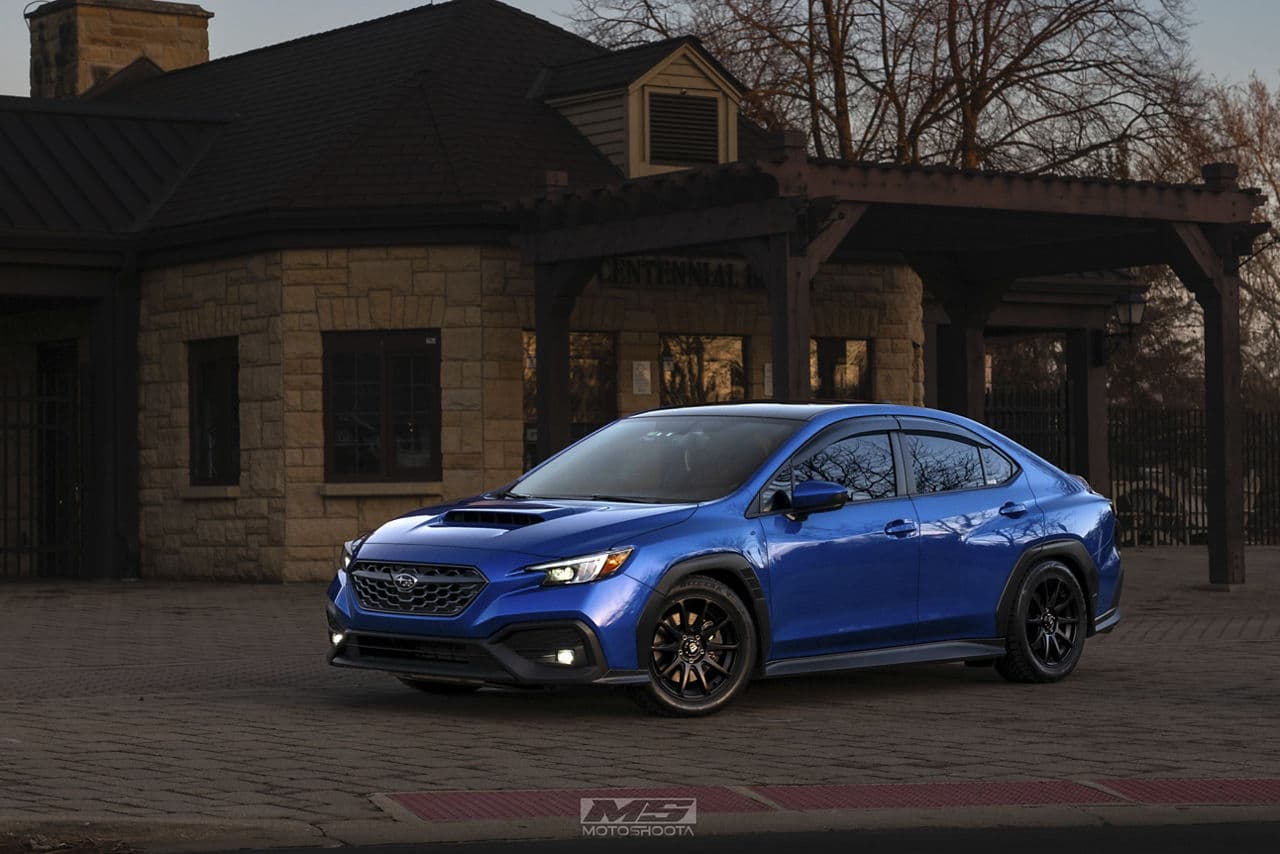 Front view of 2022 Subaru WRX with wheels