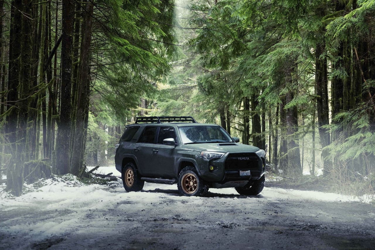 Front view of 2022 Toyota 4Runner with truck suv wheels