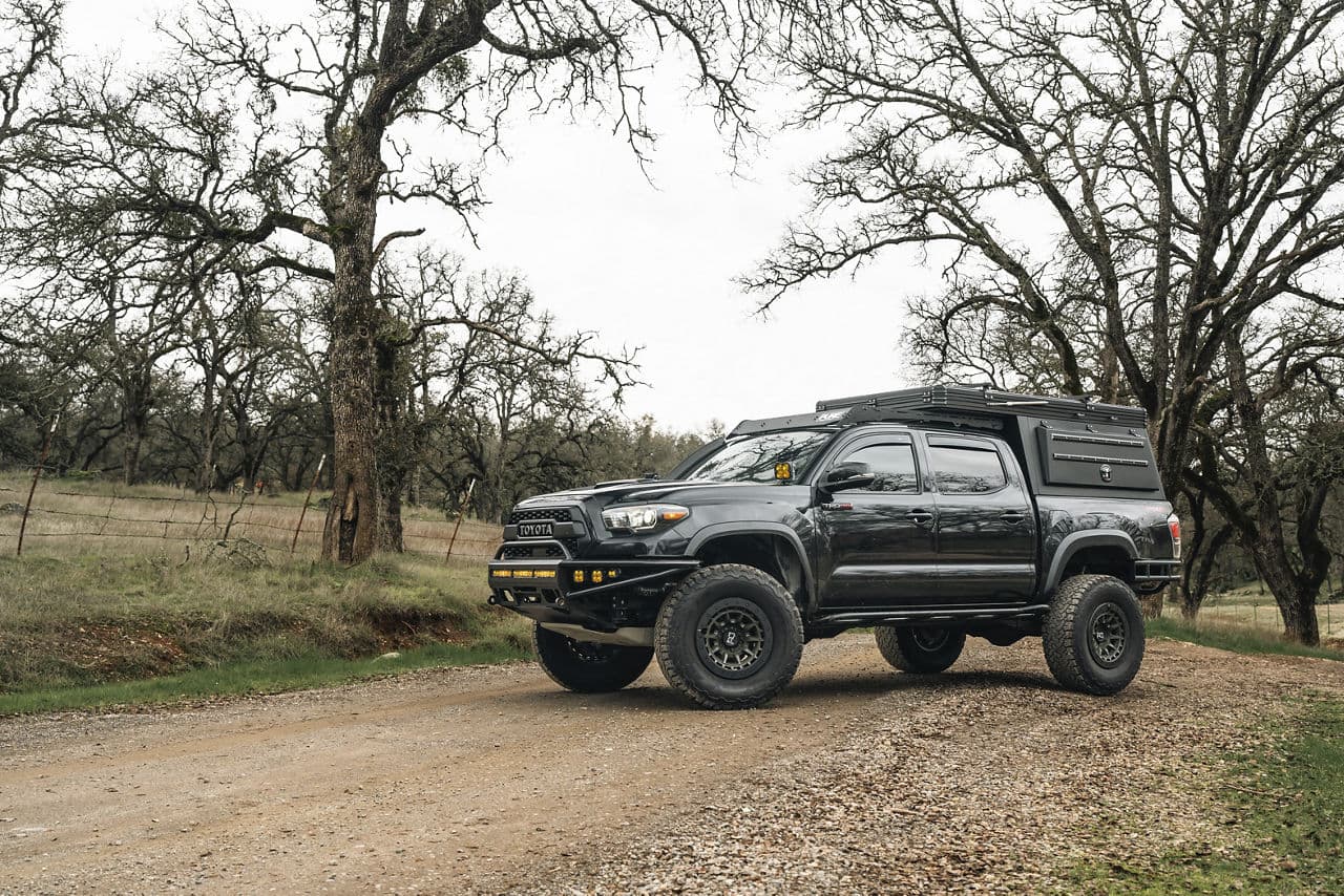 Front view of 2022 Toyota Tacoma with vehicle wraps