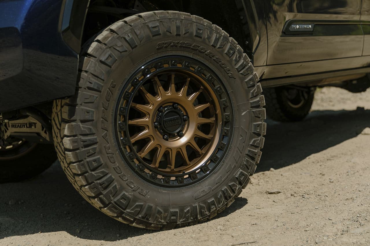 Interior of 2022 Toyota Tundra with wheels