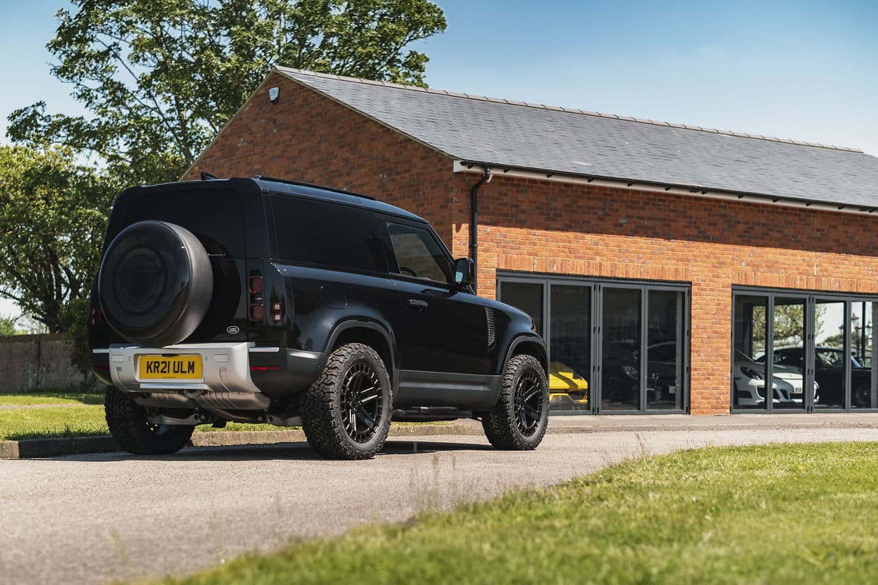 Interior of 2023 Land Rover Defender 90 with wheels