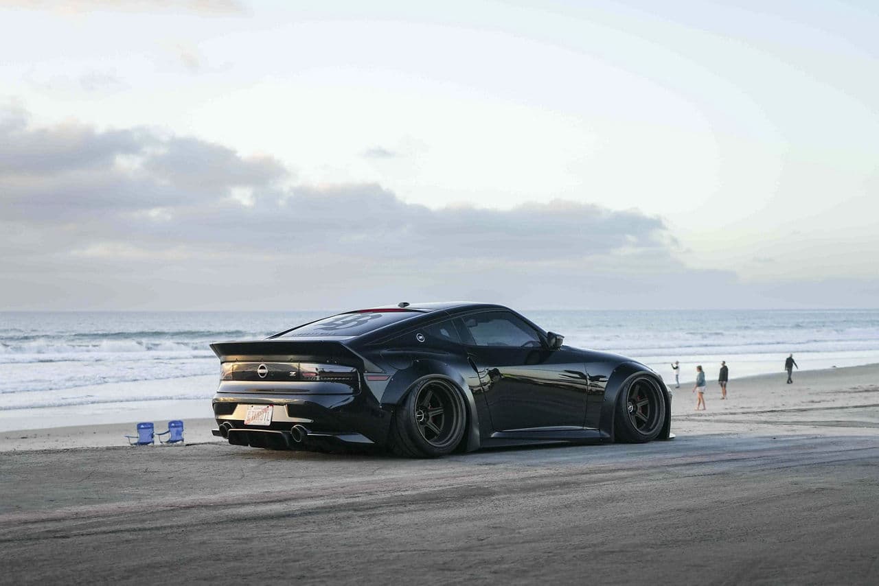 Side profile of 2023 Nissan Z with wheels