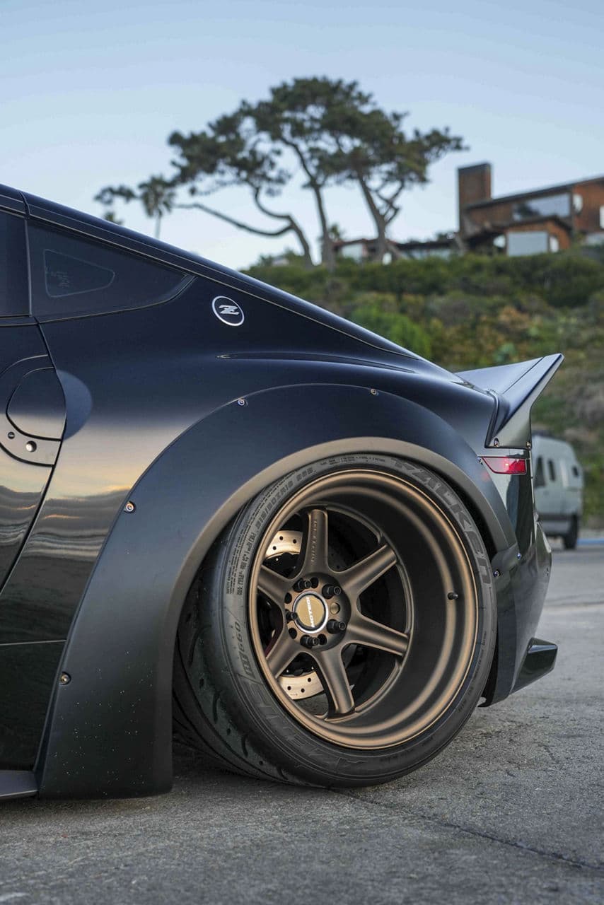 Rear view of 2023 Nissan Z with wheels