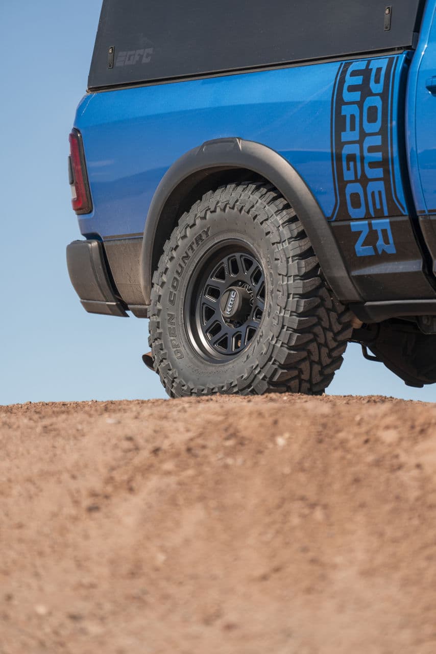 Rear view of 2023 Ram 2500 Power Wagon with truck suv wheels