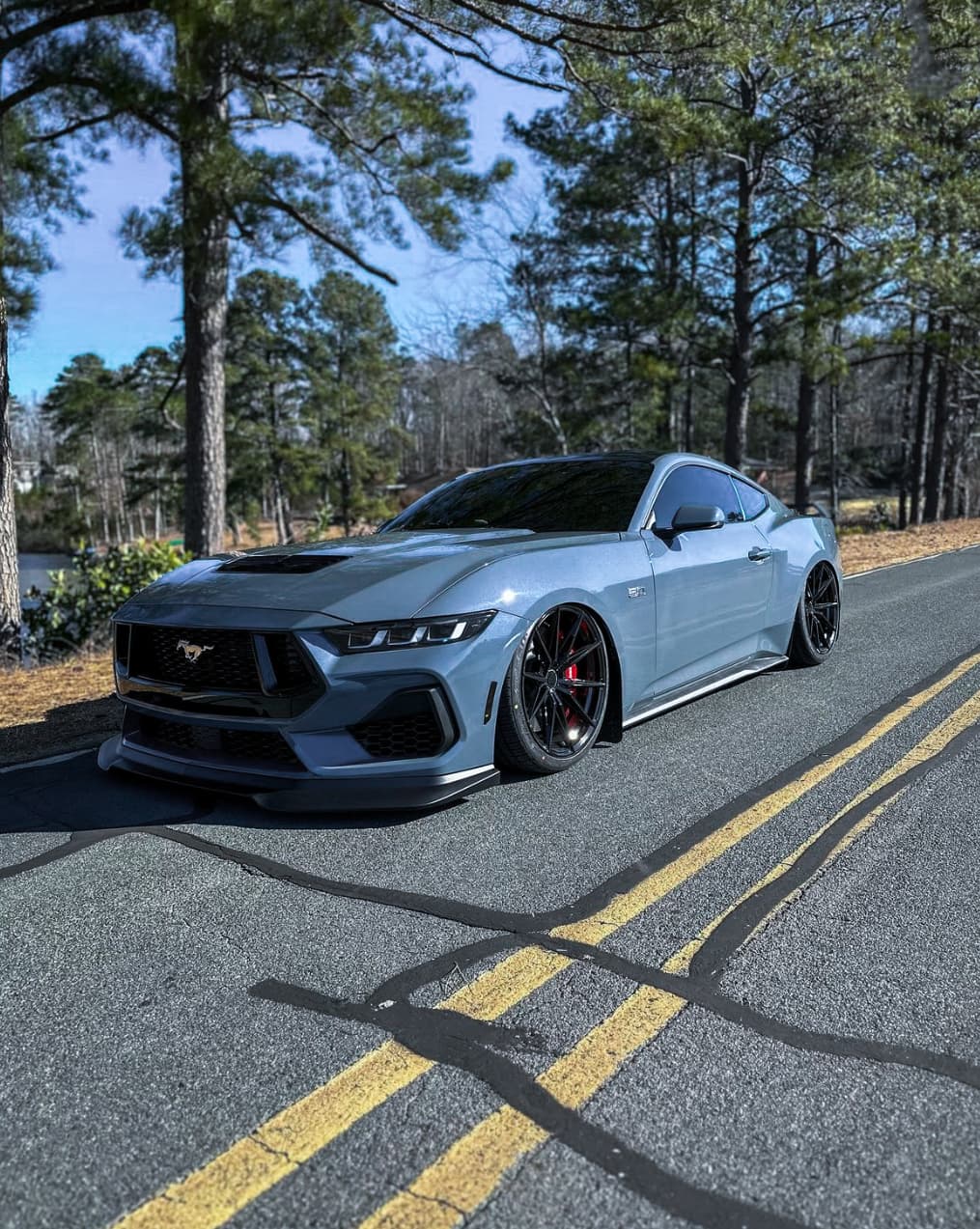 2024 Ford Mustang — air ride suspension, rear view