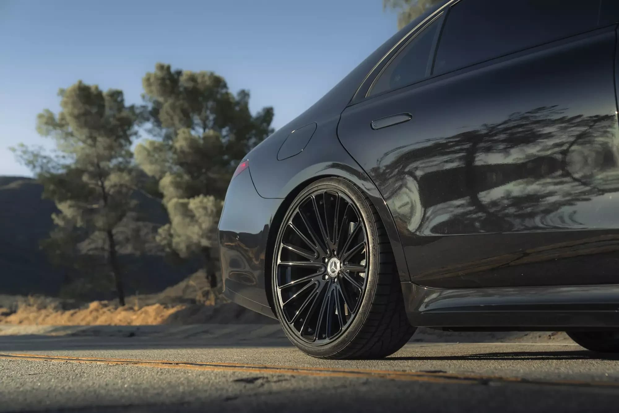 2024 Mercedes-Benz S-Class — car suspension, rear view