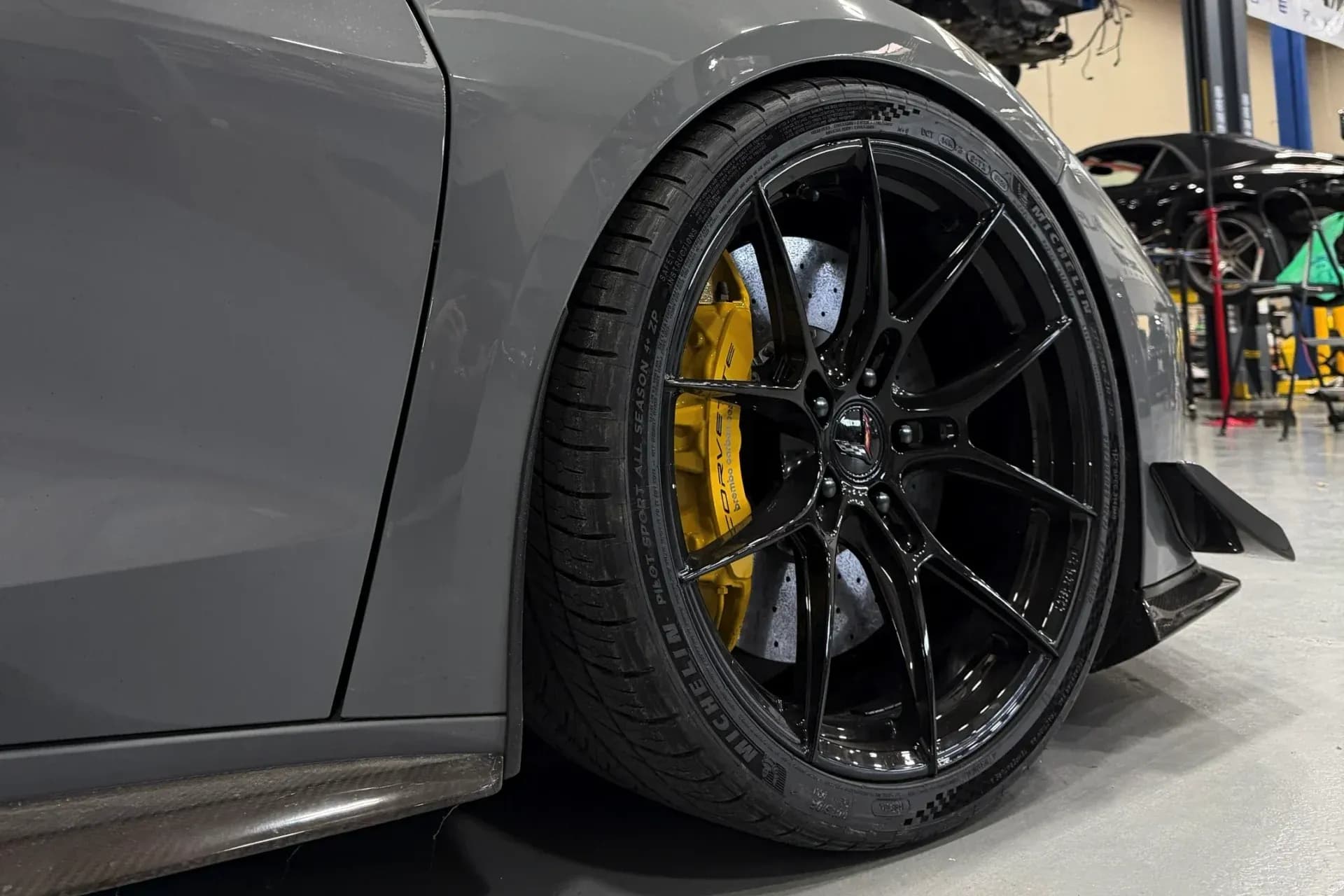 2026 Chevrolet Corvette Z06 — car suspension, rear view